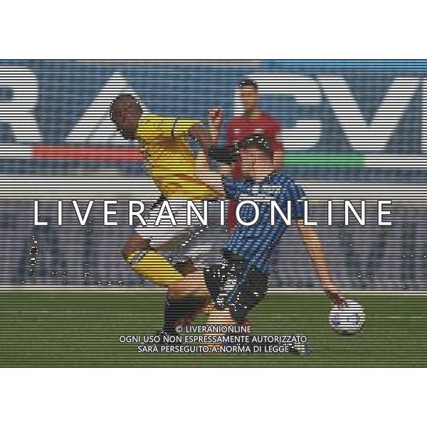 Atalanta-Udinese Campionato di Calcio serie A TIM 2020/2021 29a giornata Bergamo, 3 aprile 2021 Nella foto: Berat Djimsiti e Stefano Okaka Ph. Soli - Ag. Aldo Liverani/ AGENZIA ALDO LIVERANI SAS