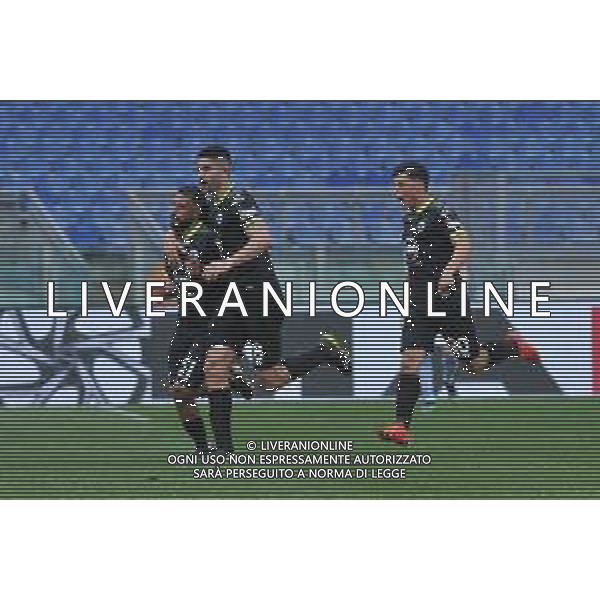 Lazio vs Spezia Campionato Serie A TIM - 29 giornata Stadio Olimpico - Roma 03-04-2021 nella foto Esultanza Daniele Verde foto federico gaetano-ag aldo liverani sas
