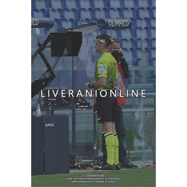 Lazio vs Spezia Campionato Serie A TIM - 29 giornata Stadio Olimpico - Roma 03-04-2021 nella foto Giua richiamato al Var foto federico gaetano-ag aldo liverani sas