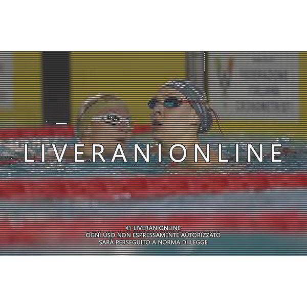 Riccione 03/04/2021 - CAMPIONATO ITALIANO UNIPOLSAI ASSOLUTO DI NUOTO PRIMAVERILE- nella foto: franceschi sara e cusinato ©Claudio Zamagni/Agenzia Aldo Liverani