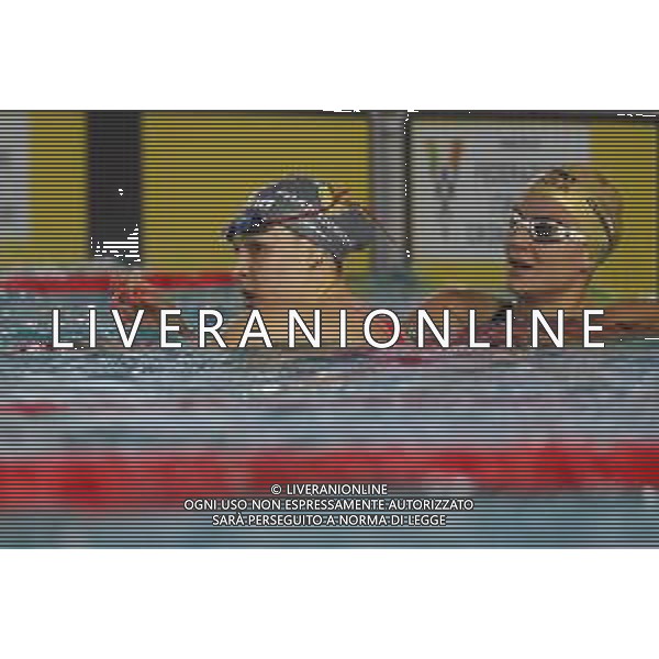 Riccione 03/04/2021 - CAMPIONATO ITALIANO UNIPOLSAI ASSOLUTO DI NUOTO PRIMAVERILE- nella foto: franceschi sara e cusinato ilaria ©Claudio Zamagni/Agenzia Aldo Liverani