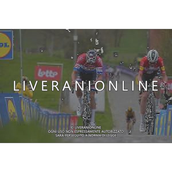 04-04-2021 Tour Des Flandres; 2021, Deceuninck - Quick Step; 2021, Alpecin - Fenix; Asgreen, Kasper; Van Der Poel, Mathieu; Paterberg; ©SIROTTI / AGENZIA ALDO LIVERANI SAS