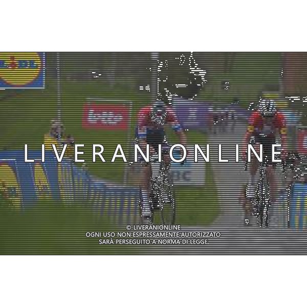 04-04-2021 Tour Des Flandres; 2021, Deceuninck - Quick Step; 2021, Alpecin - Fenix; Asgreen, Kasper; Van Der Poel, Mathieu; Paterberg; ©SIROTTI / AGENZIA ALDO LIVERANI SAS