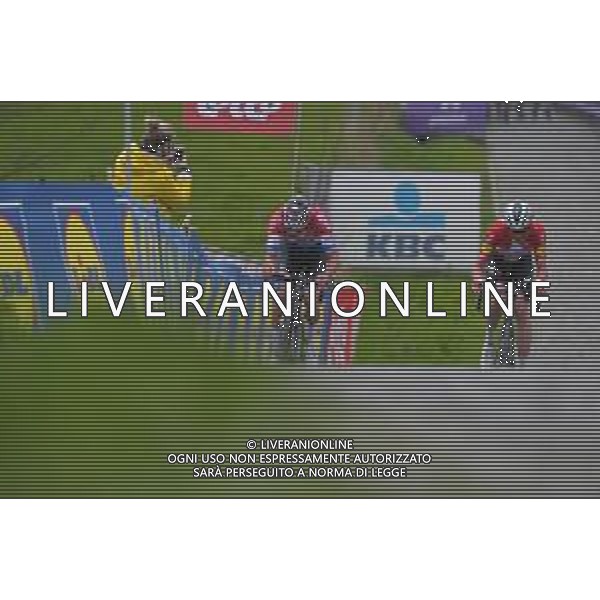 04-04-2021 Tour Des Flandres; 2021, Deceuninck - Quick Step; 2021, Alpecin - Fenix; Asgreen, Kasper; Van Der Poel, Mathieu; Paterberg; ©SIROTTI / AGENZIA ALDO LIVERANI SAS
