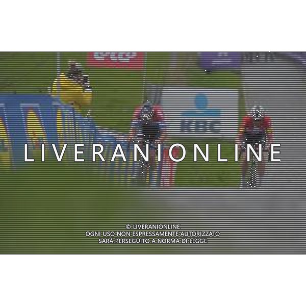 04-04-2021 Tour Des Flandres; 2021, Deceuninck - Quick Step; 2021, Alpecin - Fenix; Asgreen, Kasper; Van Der Poel, Mathieu; Paterberg; ©SIROTTI / AGENZIA ALDO LIVERANI SAS