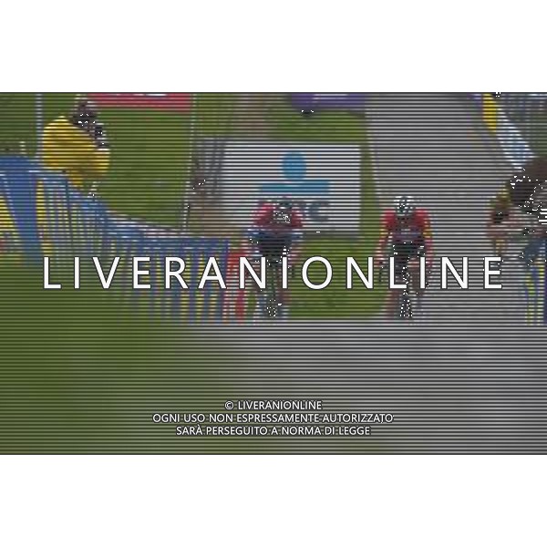 04-04-2021 Tour Des Flandres; 2021, Deceuninck - Quick Step; 2021, Alpecin - Fenix; Asgreen, Kasper; Van Der Poel, Mathieu; Paterberg; ©SIROTTI / AGENZIA ALDO LIVERANI SAS