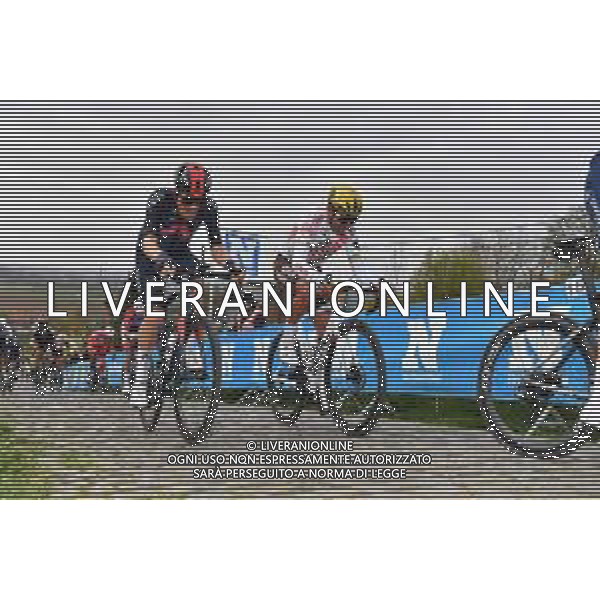 04-04-2021 Tour Des Flandres; 2021, Ineos Grenadiers; 2021, Ag2r - Citroen; Van Baarle, Dylan; Van Avermaet, Greg; Paterberg; FOTO STEFANO SIROTTI-AG ALDO LIVERANI SAS