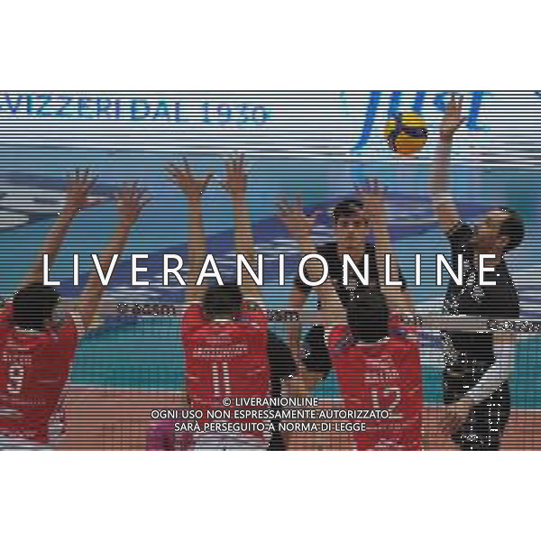 Tommasinio/LMedia - Playoff 5o posto - NBV Verona VS Consar Ravenna - Campionato di Volley Superlega Serie A 2020/2021 04 aprile 2021 - AGSM Forum, Verona, Italia Nella foto: Attacco di Matey Kaziyski - NBV Verona @Tommasinio/LMedia AG ALDO LIVERANI SAS
