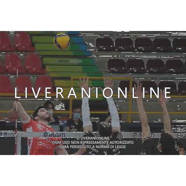 Tommasinio/LMedia - Playoff 5o posto - NBV Verona VS Consar Ravenna - Campionato di Volley Superlega Serie A 2020/2021 04 aprile 2021 - AGSM Forum, Verona, Italia Nella foto: Giulio Pinali - Consar Ravenna @Tommasinio/LMedia AG ALDO LIVERANI SAS