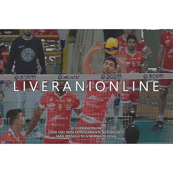 Tommasinio/LMedia - Playoff 5o posto - NBV Verona VS Consar Ravenna - Campionato di Volley Superlega Serie A 2020/2021 04 aprile 2021 - AGSM Forum, Verona, Italia Nella foto: Brandon Koppers - Consar Ravenna in palleggio. @Tommasinio/LMedia AG ALDO LIVERANI SAS