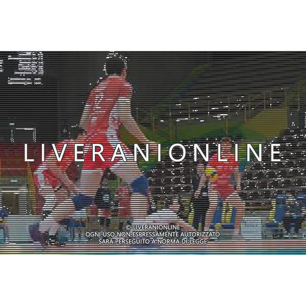 Tommasinio/LMedia - Playoff 5o posto - NBV Verona VS Consar Ravenna - Campionato di Volley Superlega Serie A 2020/2021 04 aprile 2021 - AGSM Forum, Verona, Italia Nella foto: Ricezione di Ludovico Giuliani - Consar Ravenna @Tommasinio/LMedia AG ALDO LIVERANI SAS