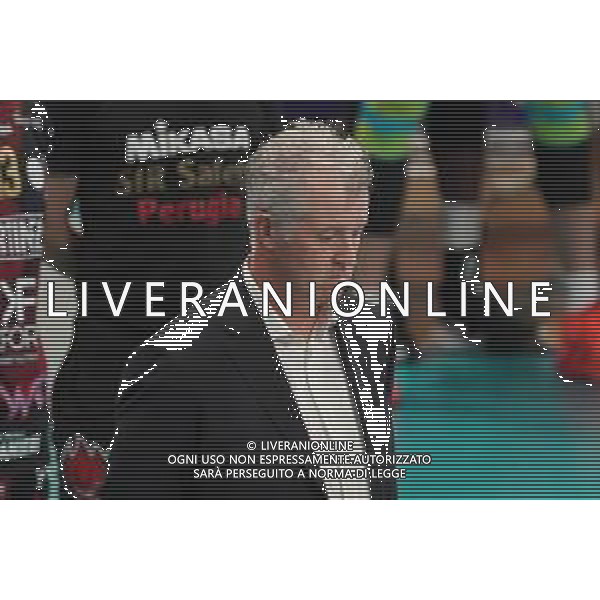 Cerquiglinio/LMedia - Playoff - Semifinali - Sir Safety Conad Perugia vs Vero Volley Monza - Campionato di Volley Superlega Serie A 2020/2021 04 aprile 2021 - Pala Barton, Perugia, Italia Nella foto: heynen vital (coach sir safety conad perugia) @Cerquiglinio/LMedia AG ALDO LIVERANI SAS