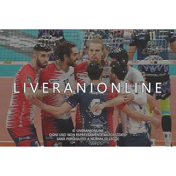 Cerquiglinio/LMedia - Playoff - Semifinali - Sir Safety Conad Perugia vs Vero Volley Monza - Campionato di Volley Superlega Serie A 2020/2021 04 aprile 2021 - Pala Barton, Perugia, Italia Nella foto: vero volley monza esulta @Cerquiglinio/LMedia AG ALDO LIVERANI SAS