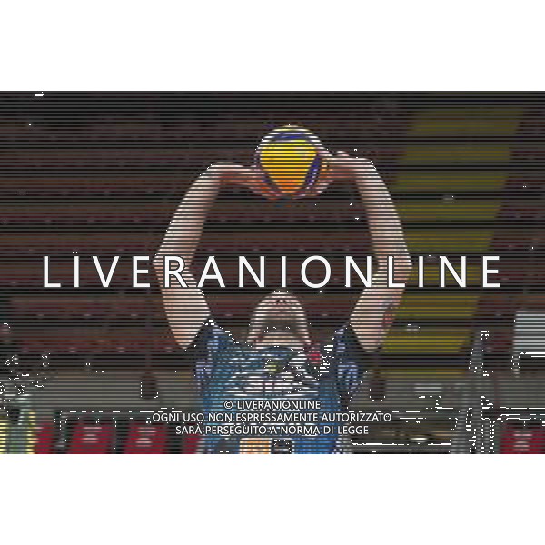 Cerquiglinio/LMedia - Playoff - Semifinali - Sir Safety Conad Perugia vs Vero Volley Monza - Campionato di Volley Superlega Serie A 2020/2021 04 aprile 2021 - Pala Barton, Perugia, Italia Nella foto: travica dragan (n.04 setter sir safety conad perugia) alza @Cerquiglinio/LMedia AG ALDO LIVERANI SAS