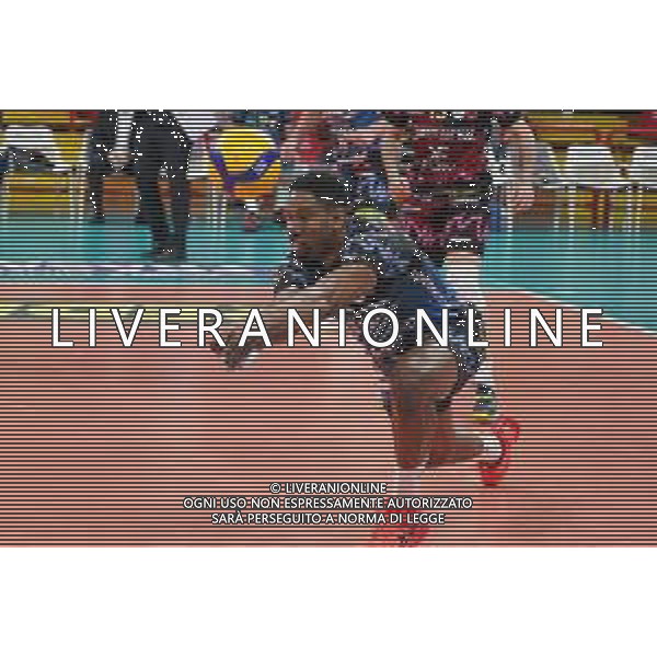 Cerquiglinio/LMedia - Playoff - Semifinali - Sir Safety Conad Perugia vs Vero Volley Monza - Campionato di Volley Superlega Serie A 2020/2021 04 aprile 2021 - Pala Barton, Perugia, Italia Nella foto: wilfredo leon venero (n.9 hitter spiker sir safety conad perugia)bagher @Cerquiglinio/LMedia AG ALDO LIVERANI SAS