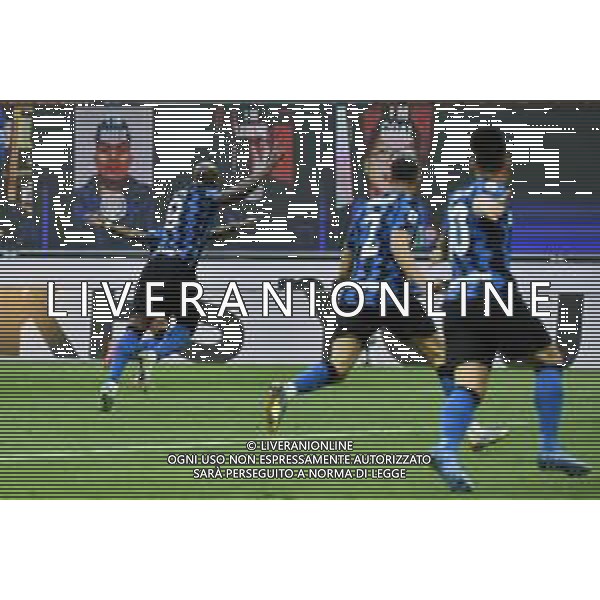 esultanza Inter dopo il gol dell\'1 a 0 Romelu Lukaku (Inter) Inter vs Sassuolo Campionato Serie A TIM - recupero 28a giornata Milano 07-04-2021 Stadio Giuseppe Meazza - San Siro foto Roberto Garavaglia/ag. Aldo Liverani sas / AGENZIA ALDO LIVERANI SAS