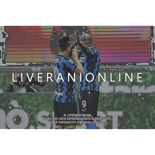 esultanza Inter dopo il gol dell\'1 a 0 Romelu Lukaku (Inter) Inter vs Sassuolo Campionato Serie A TIM - recupero 28a giornata Milano 07-04-2021 Stadio Giuseppe Meazza - San Siro foto Roberto Garavaglia/ag. Aldo Liverani sas / AGENZIA ALDO LIVERANI SAS