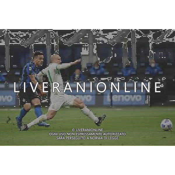 Lautaro Martinez (Inter) segna il gol del 2 a 0 Inter vs Sassuolo Campionato Serie A TIM - recupero 28a giornata Milano 07-04-2021 Stadio Giuseppe Meazza - San Siro foto Roberto Garavaglia/ag. Aldo Liverani sas / AGENZIA ALDO LIVERANI SAS