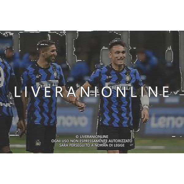 esultanza Inter dopo il gol del 2 a 0 Lautaro Martinez Inter vs Sassuolo Campionato Serie A TIM - recupero 28a giornata Milano 07-04-2021 Stadio Giuseppe Meazza - San Siro foto Roberto Garavaglia/ag. Aldo Liverani sas / AGENZIA ALDO LIVERANI SAS
