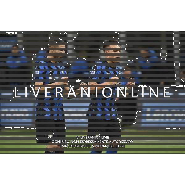 esultanza Inter dopo il gol del 2 a 0 Lautaro Martinez Inter vs Sassuolo Campionato Serie A TIM - recupero 28a giornata Milano 07-04-2021 Stadio Giuseppe Meazza - San Siro foto Roberto Garavaglia/ag. Aldo Liverani sas / AGENZIA ALDO LIVERANI SAS