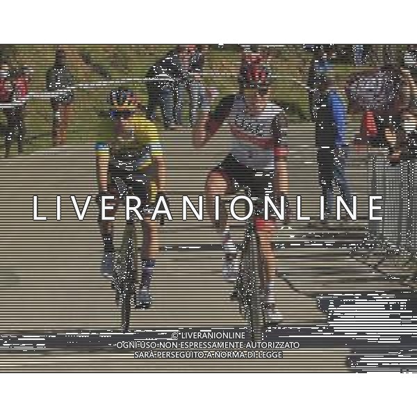 07-04-2021 Itzulia Basque Country; Tappa 03 Amurrio - Ermualde; 2021, Uae - Emirates; 2021, Jumbo - Visma; Pogacar, Tadej; Roglic, Primoz; Ermualde; ©SIROTTI / AGENZIA ALDO LIVERANI SAS