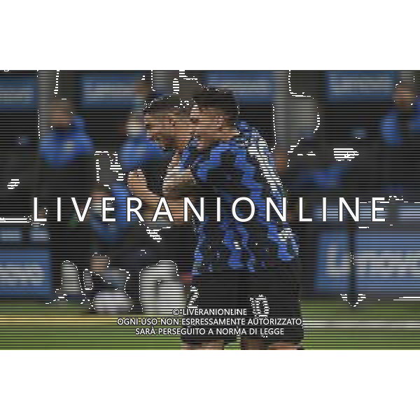 Achraf Hakimi (Inter) SX e Lautaro Martinez (Inter) DX Inter vs Sassuolo Campionato Serie A TIM - recupero 28a giornata Milano 07-04-2021 Stadio Giuseppe Meazza - San Siro foto Roberto Garavaglia/ag. Aldo Liverani sas / AGENZIA ALDO LIVERANI SAS