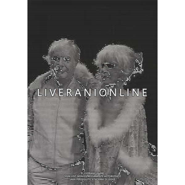 RETROSPETTIVA FRANCA RAME ATTRICE NELLA FOTO DARIO FO CON FRANCA RAME AL TEATRO ODEON A MILANO NELL\'ANNO 1981 AG ALDO LIVERANI SAS 