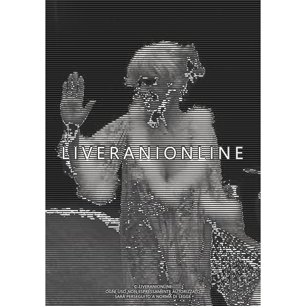 RETROSPETTIVA FRANCA RAME ATTRICE NELLA FOTO FRANCA RAME AL TEATRO ODEON A MILANO NELL\'ANNO 1981 AG ALDO LIVERANI SAS 