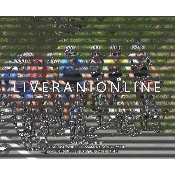 08-04-2021 Itzulia Basque Country; Tappa 04 Vitoria - Hondarribia; 2021, Groupama - Fdj; 2021, Movistar; 2021, Jumbo - Visma; 2021, Qhubeka - Assos; Molard, Rudy; Valverde, Alejandro; Roglic, Primoz; Aru, Fabio; ©SIROTTI / AGENZIA ALDO LIVERANI SAS