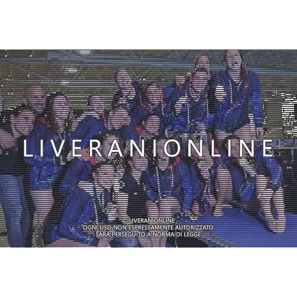 Marianiu/LMedia - Finale 1° posto - SIS Roma vs Ekipe Orizzonte - Coppa Italia Femminile di Pallanuoto 2020/2021 09 aprile 2021 - Polo Natatorio, Roma, Italia Nella foto: esultanza Ekipe Orizzonte @Marianiu/LMedia ag aldo liverani sas