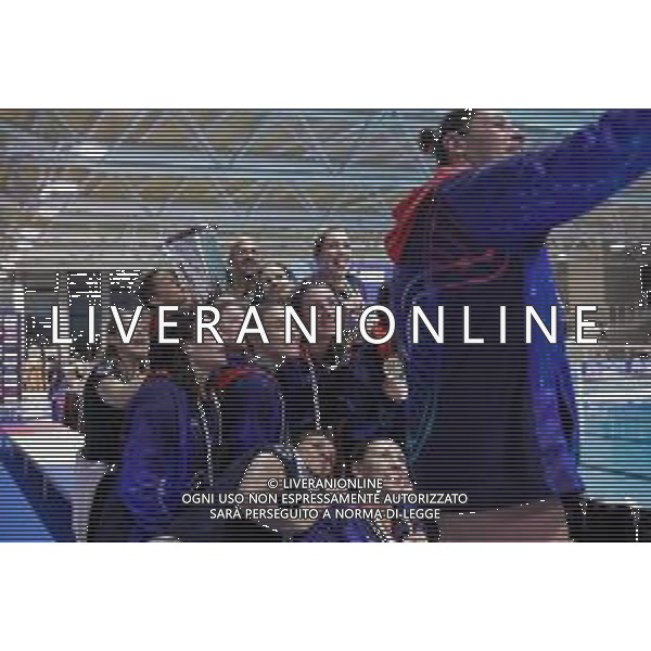 Marianiu/LMedia - Finale 1° posto - SIS Roma vs Ekipe Orizzonte - Coppa Italia Femminile di Pallanuoto 2020/2021 09 aprile 2021 - Polo Natatorio, Roma, Italia Nella foto: esultanza Ekipe Orizzonte @Marianiu/LMedia ag aldo liverani sas