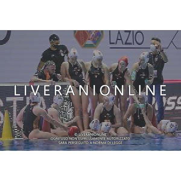 Marianiu/LMedia - Finale 1° posto - SIS Roma vs Ekipe Orizzonte - Coppa Italia Femminile di Pallanuoto 2020/2021 09 aprile 2021 - Polo Natatorio, Roma, Italia Nella foto: time out SIS Roma @Marianiu/LMedia ag aldo liverani sas
