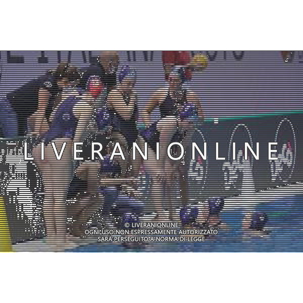 Marianiu/LMedia - Finale 1° posto - SIS Roma vs Ekipe Orizzonte - Coppa Italia Femminile di Pallanuoto 2020/2021 09 aprile 2021 - Polo Natatorio, Roma, Italia Nella foto: time out Ekipe Orizzonte @Marianiu/LMedia ag aldo liverani sas