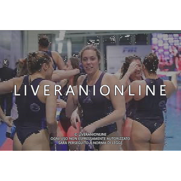 Marianiu/LMedia - Finale 1° posto - SIS Roma vs Ekipe Orizzonte - Coppa Italia Femminile di Pallanuoto 2020/2021 09 aprile 2021 - Polo Natatorio, Roma, Italia Nella foto: esultanza Ekipe Orizzonte @Marianiu/LMedia ag aldo liverani sas