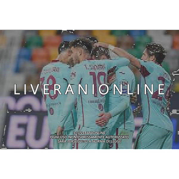 Griffonit/LMedia - Udinese Calcio vs Torino FC - Italian football Serie A match 2020/2021 10 April 2021 - Dacia Arena Friuli stadium, udine, Italy Photo showing: Andrea Belotti (Torino) celebrates after scoring a goal 0-1 with teammates @Griffonit/LMedia/ AGENZIA ALDO LIVERANI SAS