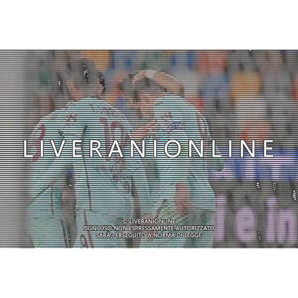 Griffonit/LMedia - Udinese Calcio vs Torino FC - Italian football Serie A match 2020/2021 10 April 2021 - Dacia Arena Friuli stadium, udine, Italy Photo showing: Andrea Belotti (Torino) celebrates after scoring a goal 0-1 with teammates @Griffonit/LMedia/ AGENZIA ALDO LIVERANI SAS