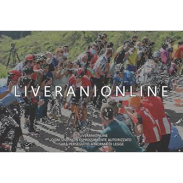 10-04-2021 Itzulia Basque Country; Tappa 06 Ondarroa - Arrate; 2021, Bahrain - Victorious; 2021, Movistar; Landa Meana, Mikel; Valverde, Alejandro; Trabakua; ©SIROTTI / AGENZIA ALDO LIVERANI SAS