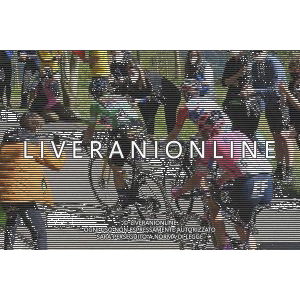 10-04-2021 Itzulia Basque Country; Tappa 06 Ondarroa - Arrate; 2021, Jumbo - Visma; 2021, Groupama - Fdj; 2021, Ef Education - Nippo; Roglic, Primoz; Gaudu, David; Carthy, Hugh; Trabakua; ©SIROTTI / AGENZIA ALDO LIVERANI SAS