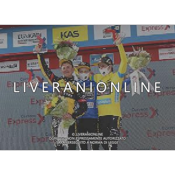 10-04-2021 Itzulia Basque Country; Tappa 06 Ondarroa - Arrate; 2021, Jumbo - Visma; Roglic, Primoz; Vingegaard, Jonas; Tolhoeck, Antwan; Arrate; ©SIROTTI / AGENZIA ALDO LIVERANI SAS