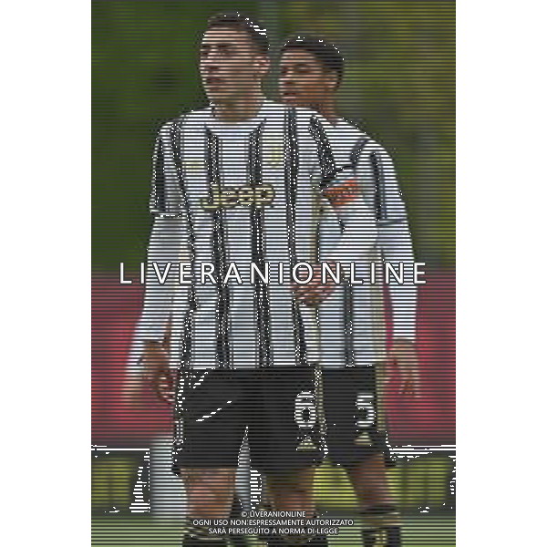 © TVRG Alessandro Riccio (Juventus) e dietro Koni De Winter (Juventus) Milan vs Juventus Campionato Primavera 1 TIM - 18a giornata Milano 10-04-2021 centro sportivo Peppino Vismara foto Roberto Garavaglia/ag. Aldo Liverani sas
