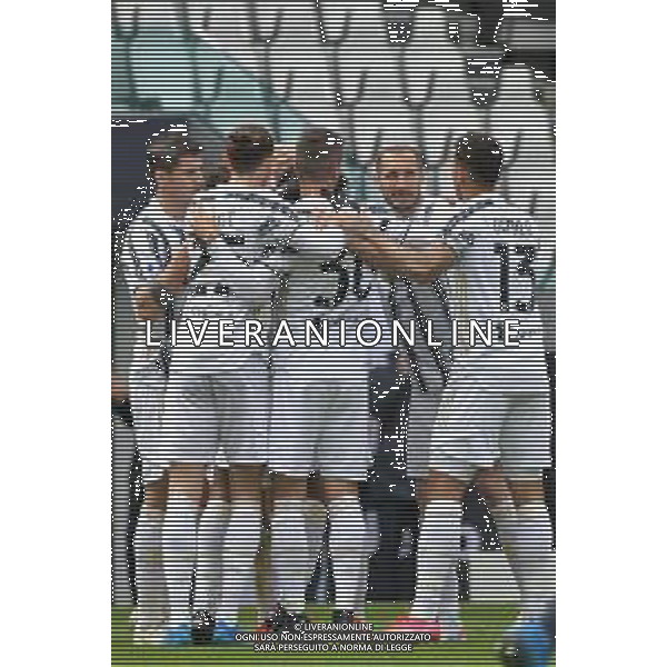 ©Alessandro Falzone/Agenzia Aldo Liverani Torino 11.04.2021 Stadio Allianz Stadium Juventus vs Genoa Serie A Tim 2020-2021 Nella foto : ESULTANZA GOL DI DEJAN KULUSEVSKI ©FALZONE / AGENZIA ALDO LIVERANI SAS