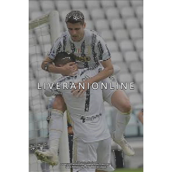 ©Alessandro Falzone/Agenzia Aldo Liverani Torino 11.04.2021 Stadio Allianz Stadium Juventus vs Genoa Serie A Tim 2020-2021 Nella foto : ESULTANZA GOL DI ALVARO MORATA CON CRISTIANO RONALDO ©FALZONE / AGENZIA ALDO LIVERANI SAS