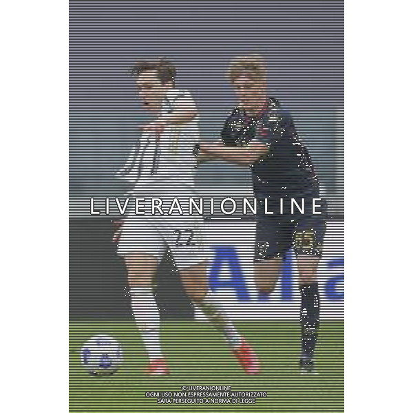 ©Alessandro Falzone/Agenzia Aldo Liverani Torino 11.04.2021 Stadio Allianz Stadium Juventus vs Genoa Serie A Tim 2020-2021 Nella foto : FEDERICO CHIESA-NICOLO\' ROVELLA ©FALZONE / AGENZIA ALDO LIVERANI SAS
