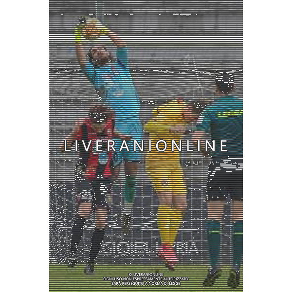 Fagiolinia/LMedia - Lucchese vs Livorno - Campionato di Calcio Serie C - Lega Pro 2020/2021 11 aprile 2021 - Stadio Porta Elisa, Lucca, Italia Nella foto: Giacomo Pozzer (Lucchese) esce in presa alta @Fagiolinia/LMedia/ AGENZIA ALDO LIVERANI SAS
