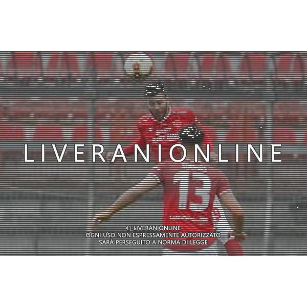 Cerquiglinio/LMedia - Perugia vs Triestina - Campionato di Calcio Serie C - Lega Pro 2020/2021 11 aprile 2021 - Stadio Renato Curi, Perugia, Italia Nella foto: vanbaleghem valentin (n.19 perugia calcio) colpisce di testa @Cerquiglinio/LMedia/ AGENZIA ALDO LIVERANI SAS