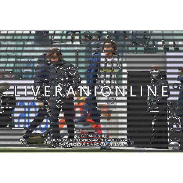 ©Alessandro Falzone/Agenzia Aldo Liverani Torino 11.04.2021 Stadio Allianz Stadium Juventus vs Genoa Serie A Tim 2020-2021 Nella foto : ANDREA PIRLO-ADRIEN RABIOT