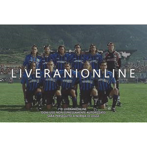 PRIMI PIANI ATALANTA CALCIO 2001/2002 NELLA FOTO LA FORMAZIONE DELL\'PRIMI PIANI ATALANTA FOTOSERVIZIO ALDO LIVERANI