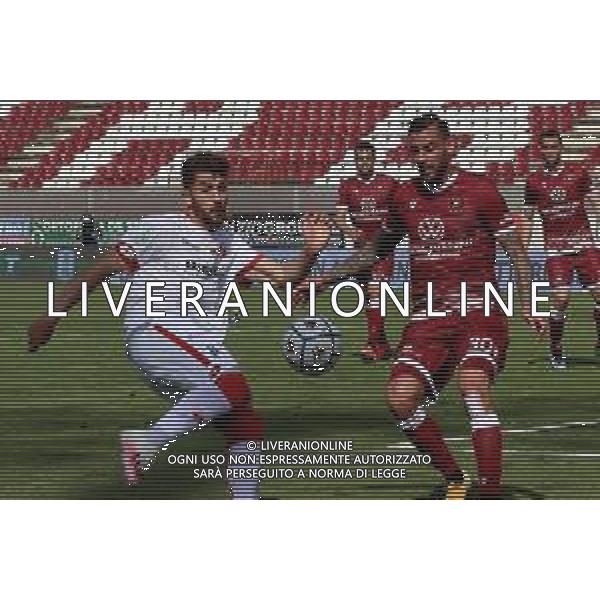 REGGINA - VICENZA CAMPIONATO CALCIO SERIE BKT 11.04.2021 NELLA FOTO ADRIANO MONTALTO (REGGINA) E ANDREA NALINI (VICENZA) ©GAREFFA / AGENZIA ALDO LIVERANI SAS
