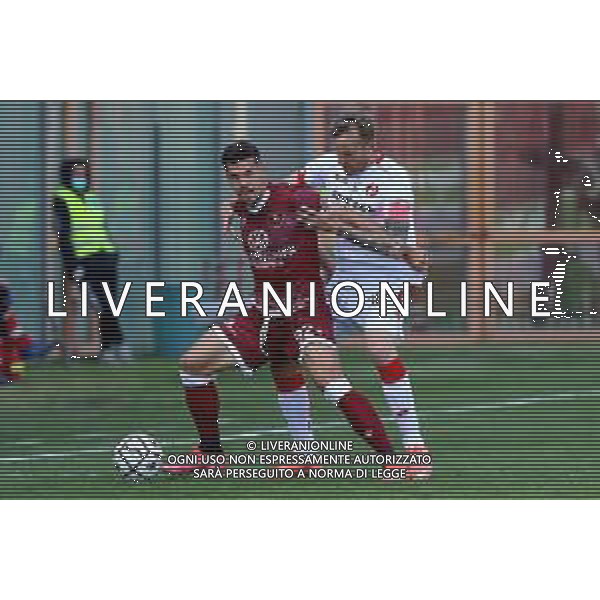 REGGINA - VICENZA CAMPIONATO CALCIO SERIE BKT 11.04.2021 NELLA FOTO MARIO SITUM (REGGINA) E LUCA RIGONI (VICENZA) ©GAREFFA / AGENZIA ALDO LIVERANI SAS