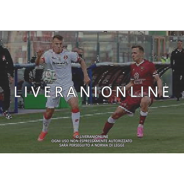 REGGINA - VICENZA CAMPIONATO CALCIO SERIE BKT 11.04.2021 NELLA FOTO JARI VANDEPUTTE (VICENZA) E SIMONE EDERA (REGGINA) ©GAREFFA / AGENZIA ALDO LIVERANI SAS